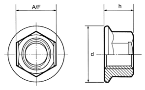 Din 6927 Flange Prevailing Torque Lock Nut Din 6927 Flange Prevailing Torque Lock Nut
