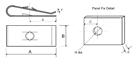 U Nut Spring Nut Panel Fixing Spire Type